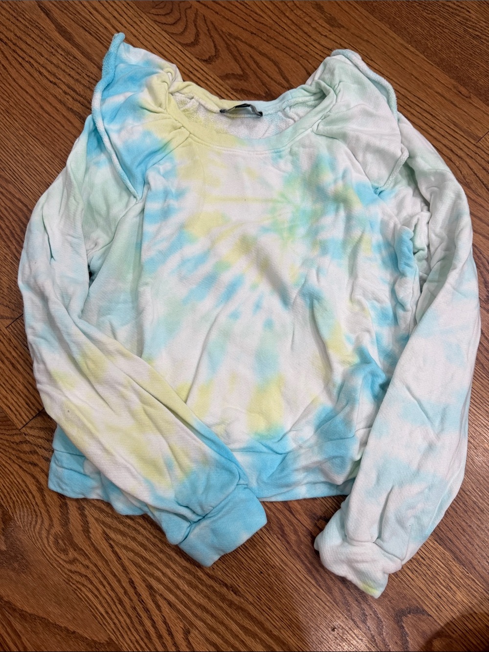 INC Tie-Dye Pastel Crewneck Sweatshirt - Blue & Yellow